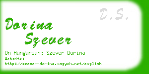 dorina szever business card